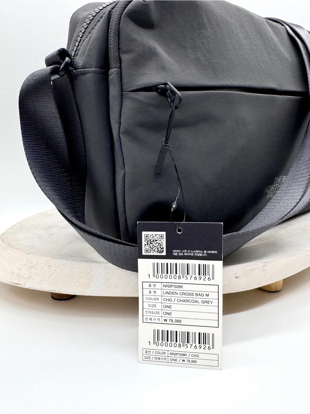 The North Face White Label CrossBody Messenger Bag Charcoal Grey Korea Exclusive